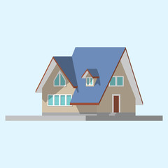 isometric image of a private house