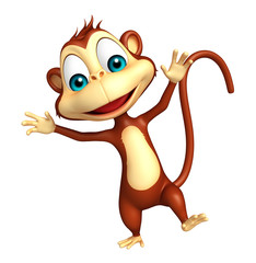 funny  Monkey cartoon character
