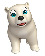 Obraz na płótnie Canvas funny Polar bear cartoon character