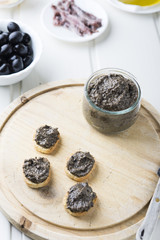toasted bread with olive pate