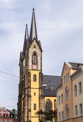 Fototapeta na wymiar Lorenzkirche in Hof an der Saale