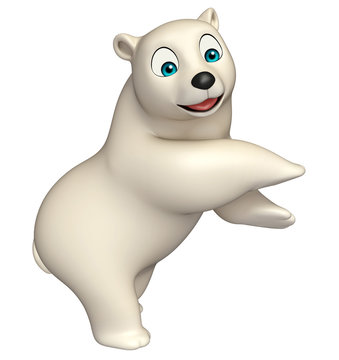 funny Polar bear cartoon character
