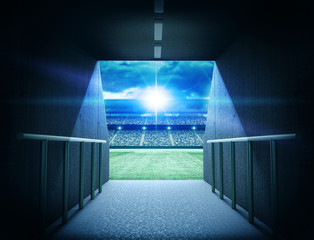 Obraz premium tunel stadionu