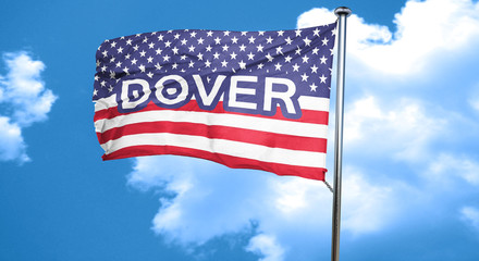 dover, 3D rendering, city flag with stars and stripes