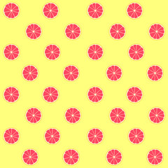 Grapefruit seamless pattern