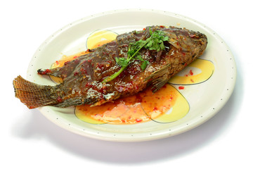 Fried Fish with Chili Sauce