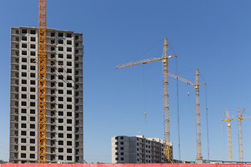 New construction building tenement apartment house