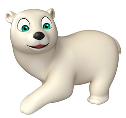 funny Polar bear cartoon character