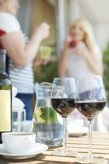 Two glasses of good red wine