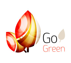 Go green. Leaf nature concept