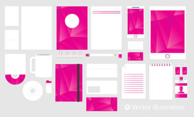 Corporate identity template set. Business stationery mock-up