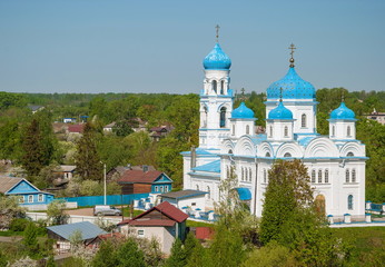 Fototapeta na wymiar Church of the Archangel Michael in the ancient Russian city of Torzhok