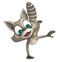 funny Raccoon cartoon character