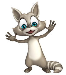 funny Raccoon cartoon character