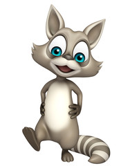 Fototapeta na wymiar funny Raccoon cartoon character