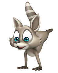 funny Raccoon cartoon character