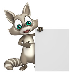 fun Raccoon cartoon character