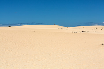 Sand patterns after wind  on the Nature reserve, Park Natural, Corralejo, Fuerteventura, Canary Islands, Spain.