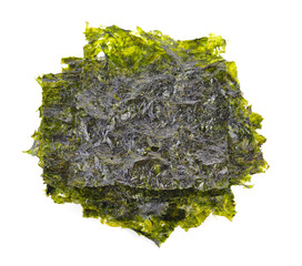 fried seaweed on white background © sommai