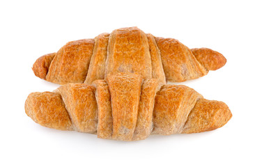 Croissant on white background