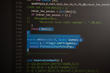 programming code on the screen.