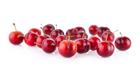 Cherry on white background