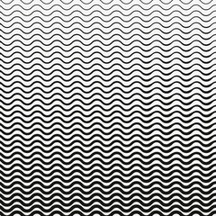 Black wavy halftone lines on a white background