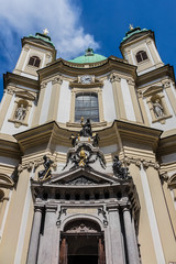 Fototapeta na wymiar Catholic St. Peter Church (Peterskirche, 1733). Vienna, Austria.