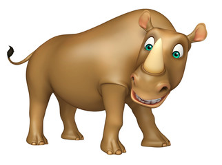 funny  Rhino cartoon character