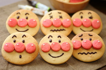 Homemade Anpanman face cookie
