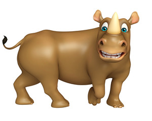 funny  Rhino cartoon character