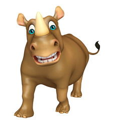 funny Rhino cartoon character