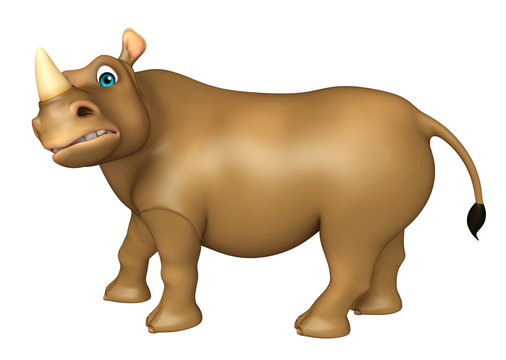 funny  Rhino cartoon character