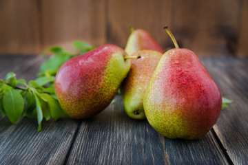 fresh ripe organic pears