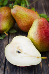 fresh ripe organic pears