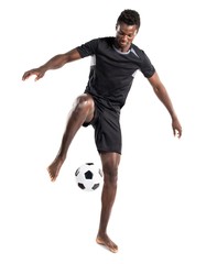 Black man playing football