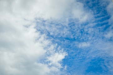 White blue clouds of the sky, beautiful background