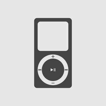 Flat Vector icon - illustration of music player
