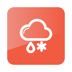 Cloud Snow Rain icon. Meteorology. Weather