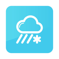 Cloud Snow Rain icon. Meteorology. Weather