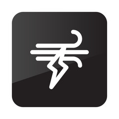 Wind Lightning icon. Meteorology. Weather