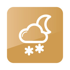Cloud Snow Moon icon. Meteorology. Weather