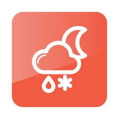 Cloud Snow Rain Moon icon. Weather