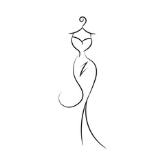 ball gown silhouette on a hanger