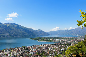 Panoramic view of Lake Maggiore