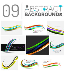 Motion concept abstract background set