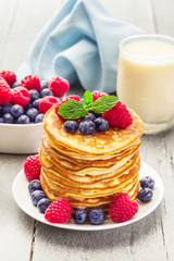 Pancakes  with berries