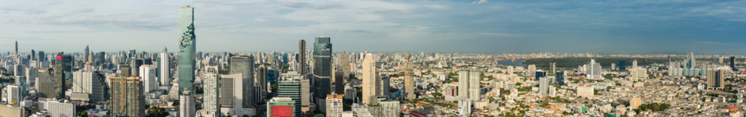 Fototapeta na wymiar Panorama of Bangkok City of Thailand.