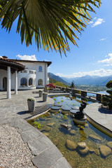 Terrace of a villa, lake view