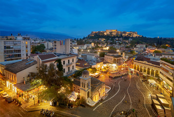 Fototapeta na wymiar Athens at Night